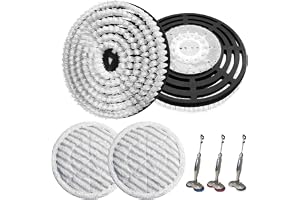 Dnxbzfb 4 Pack S7001 Upgraded Steam Mop Replacement Brush Pads, Compatible with Shark S7000/S7001/S7005/S7201/S7000AMZ/S8000/S8001/S8201 Steam and Scrub Mop (2 White, 2 Gray)