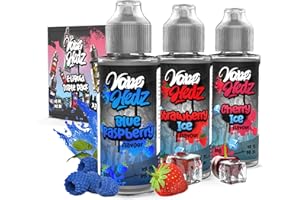 VAPE HEDZ Vape Juice No Nicotine – Triple Pack Fruit E Liquid - 100 ml - Vape Fluid 70/30 Ratio - Kit Gift for Men and Women - 400 ml Short Fill E Cigarette Vape Liquid - No Tar Or Tobacco