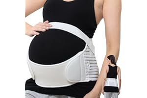 NEOtech Care - Fascia per maternità - Supporto per la gravidanza - Cintura vita/schiena/addome (Avorio, L)