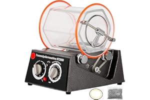 VEVOR Lucidatrice per gioielli in policarbonato da 5 kg, Rotary Tumbler, 60 W, per lucidare gioielli, lucidatura, rotante e per laboratori a sfera, antiscivolo