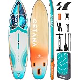 CETANA 11'6 &times; 35 "Ekstra Geniş Şişme K&uuml;rek Tahtası,Yeni Başlayanlar İ&ccedil;in Stand Up Paddle Board,Emniyet Tasmalı Aile i&ccedil;in 450L