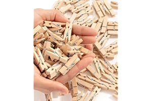 Mr. Pen- Wooden Clothes Pins, Natural Wood, 132 pcs, 1.4 Inch, Mini Clothes Pins for Hanging Pictures, Small Clothes Pins Wood, Clothing Pins, Mini Clothespins for Photos, Small Clothes Pin