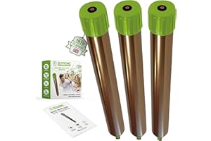 ISOTRONIC® Mole Scarer, Effective Vibrasonic Deterrent against Mole, Mouse, Rat, Ant, Vole, Snake - High Frequency Outdoor Repeller, 3 pieces