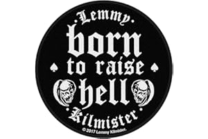 Lemmy Patch Born to Raise Hell Motorhead Official Black Circular Sew On One Size
