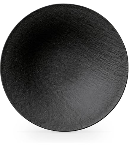 Set Di 2 Piatti ASA Memphis - Ceramica, Design A Tratti Nero/Bianco