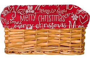 Wickerfield 2PCS Hamper Baskets for Gifts Empty, Christmas Hamper Baskets Empty, Wicker Basket for Hampers, Xmas Hampers Gift Basket (2 Small, Honey)