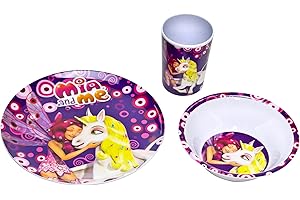 JOYTOY Mia and me - zestaw naczyń z melaminy śniadaniowych (3 szt.) miska na talerz