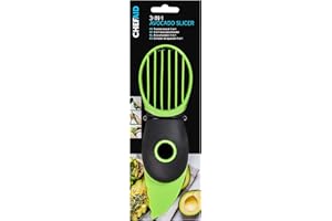 Chef Aid Herramienta de aguacate 3 en 1, accesorio esencial para cortar, deslapidar y rebanar, perfecto para el uso diario y puede preparar aguacates en muchos estilos, se puede utilizar en otras
