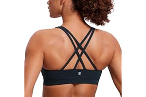 CRZ YOGA Mujer Sujetadores Deportivos Yoga Cruzados Almohadillas Extraíbles Soporte Impacto Crop Top