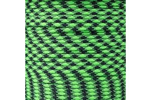PARACORD PLANET Paracord Paracorde en nylon avec 7 brins Vert fluo/noir