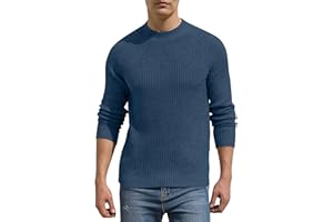 Hisir Męskie swetry topy zimowe wełniane dzianinowe okrągły dekolt raglanowy sweter z długim rękawem miękki ciepły sweter z dzianiny swetry dla mężczyzn