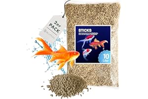 BLUMIXX Fischfutter Teichsticks 20L (2×10L Beutel) – Koifutter & Goldfischfutter für Gartenteiche – mit Vitaminen – schwimmendes Alleinfutter, Nicht wassertrübend