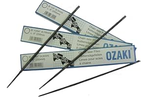 GREENSTAR OZAKI - Lime Chaîne Tronçonneuse 3/8 .404 - Lime Ronde - Entretien Et Affûtage - Diamètre 5,5 mm (7/32") - Longeur 20 cm (8") - Boîte de 6 Limes