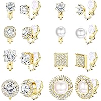 5 Paar Gold Clip Ohrringe - Hypoallergen Ohne Ohrlöcher