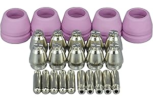 RIVERWELD WSD-60P WSD-60 60P końcówki palnika do cięcia plazmowego 1,2 mm 60 A zestaw pilotowy ARC materiały eksploatacyjne rozruchowe 25 szt