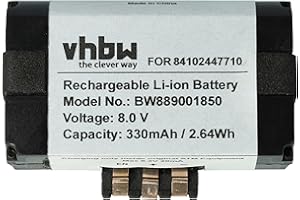 vhbw Batterie Remplacement pour BMW 2 447 710-01, 84109361678, 9 361 678-03, 84102447710 pour télématique embarquée (330mAh, 8V, Li-ION)
