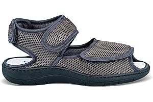 EXTRO STYLE - Sandali Ortopedici Donna e Uomo, Tecnica T2 Air, Per Fasi Post Operatorie, Piede Reumatico, Vasculopatie e Metatarsalgie, Sandali Antiscivolo Con Plantari Estraibili, Grigio
