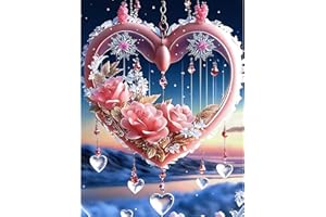 AIRDEA Kit di pittura a forma di cuore fai da te per adulti e bambini, per pittura con diamanti 5D, per decorazioni per la casa, 30 x 40 cm