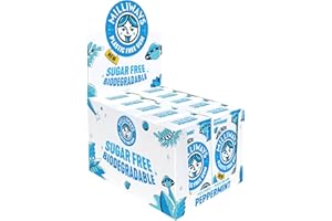Milliways Peppermint Chewing Gum, Plastic Free, Sugar Free, Aspartame Free, Natural | 10 Packs of 30 Pieces (300 Pieces Total) | MEGA PACK | Xylitol, Plant-Based, Biodegradable