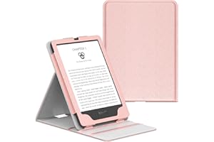 MoKo Étui pour 6" Tout Nouveau Kindle 11e Génération 2022/10e Génération 2019/Kindle 8e Génération 2016, Coque de Retournement Vertical avec Réveil/Sommeil Automatique - Or Rosé