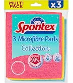 Spontex Microfibre Cloths Multi Purpose Cleaning - 8 Pack, Reusable, For Home Kitchen Car Polish