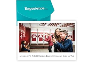 Buyagift Anfield Stadium Tour with Museum Entry for Two – Interactive tour with multimedia handset and entry to the museum and trophy room at the home of Liverpool