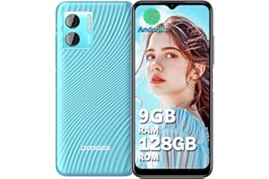 DOOGEE N50S 2024 Teléfono Móvil Libres 9GB RAM+128GB ROM(TF 1TB), 6,52 Pulgadas HD+ Smartphone Libre Android 13, 20MP AI Cáma