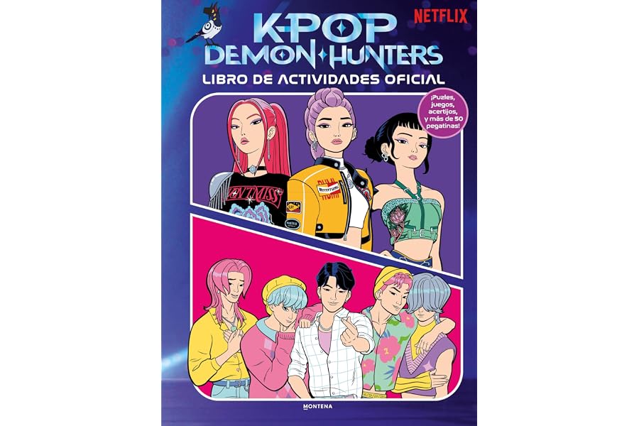 KPop Demon Hunters - Libro de actividades oficial: Puzles, juegos y acertijos y más de 50 pegatinas (Montena)