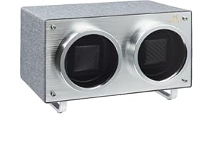 MOZSLY Remontoir Double pour Montres automatiques avec Moteur Silencieux 12 Modes de Rotation Réglage Cuir