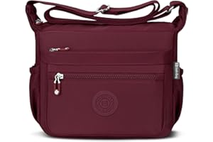JUYANO Torba na ramię Kobiety Nylon Wodoodporna Torba Na Ramię Kobiety Torba Kobiety Średni Pasek Na Ramię Torby Na Ramię Regulowany Multi Kieszeń Crossbody Torba Na Podróż Szkoła Praca Zakupy