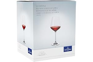 Villeroy und Boch La Divina Rotweinkelch, Set 4tlg. Glasset, Glas, 4-teilig, 4