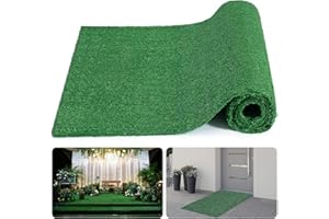 GOTGELIF 2mx2m Army Green Artificial Grass Turf with Natural Looking, 10mm Super Dense Synthetic Fake Grass Rug Mat for Pet Porch Indoor Outdoor Greenery Garden Terrace Playground-Get Your Dream Lawn Now!