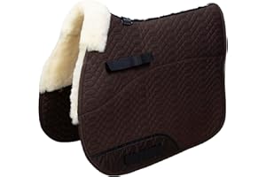 Engel Reitsport | SCHABRA1-VSS-MOC-MED | Schabracke | Steppstoff | Lammfell im Sattelbereich | Half Lined | Fellkranz vorne | Vielseitigkeit | Stoff Mocca Fell med.