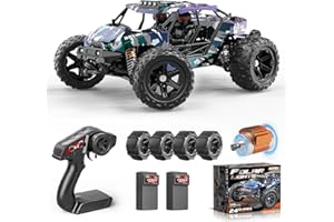 WOMAQU Macchina Telecomandata Professionale 1:14 per Adulti e Bambini, RC Car Off-Road Wüsten Truck 4WD 40 km/h con 2 Batterie da 1300mAh e 2 Set di Pneumatici, Macchina Radiocomandata Fuoristrada