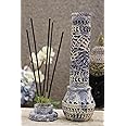 KC Kullicraft Decorative Hand Carved Soapstone Incense Holder with 6 Chandan Fragrance Incense Sticks