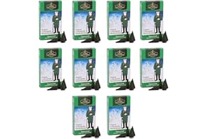 Crottendorfer Räucherkerzen Tannenduft 10er Pack (10 x 24 Stück) – Warmer, würziger Waldduft mit hochwertigen ätherischen Ölen der Edeltanne – Höhe 2,7cm, Ø 1,2cm – 15 Min. Brenndauer pro Räucherkegel