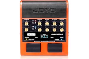 JOYO 10W Portable Guitar Practice Amp & Multi-Effects Pedal Combo Amplifier with Footswitch,OTG Recording, Bluetooth,14 Amp Models,3-Band EQ,36 Drum Patterns & Looper (JAM Buddy II, Orange)