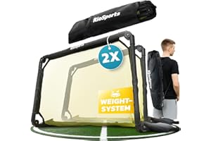 ‎RIOSPORTS Fußballtor Garten Kinder & Erwachsene 2er Set – Faltbar & Stabil nach harten Schüssen – Mit Tragetasche – Geschenkidee für Jungs & Mädchen
