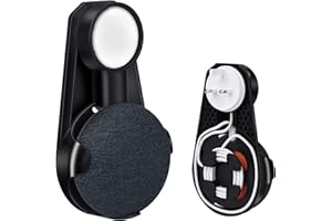 CINOLINK Socket Wall Mount for Google Home Mini, Nest Mini (2nd gen) Holder Stand Hanger Plug,Hides the Long Cord (Black)