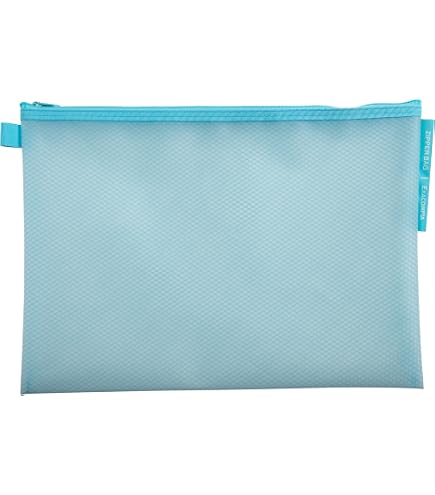 Grafoplás - Borsa Con Cerniera EVA Soft Check 23 X 13 Cm, Blu