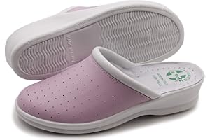 POLIGONO Ciabatte Sanitarie Anatomiche Uomo e Donna, Scarpe Pantofole Ortopediche Confortevoli con Tomaia in Vera Pelle Traforata, MADE IN ITALY