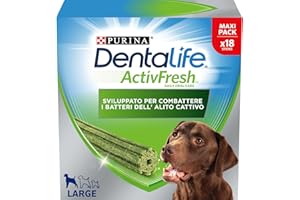 Dentalife ActivFresh Large Snack per Cani di Grande Taglia, Pack 18 Stick