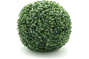 Tecnokit Bola de boj topiaria Artificial para Interior y Exterior, para Maceta Redonda, tamaño 38 cm de diámetro, Planta Falsa de Buxus, Color Verde Resistente (Ø 38 cm)