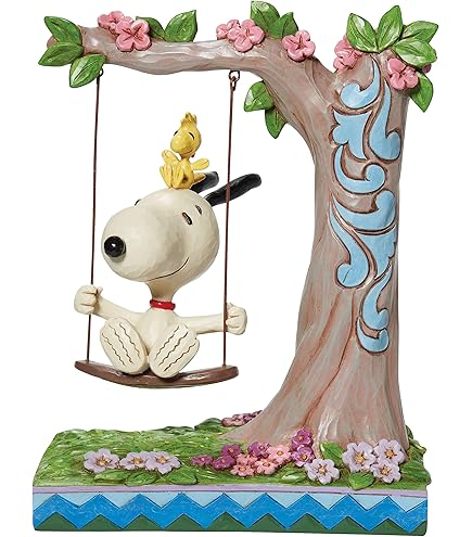 Enesco Peanuts van Jim Shore Snoopy & Woodstock Paaseieren, Beeldje, 4,3 inch H