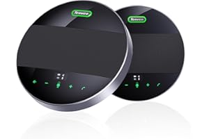 Tenveo M5B-EX Altoparlante e Microfono Conferenza Bluetooth, Speaker Conferenza USB Bluetooth Wireless Daisy-Chain Presa Voce a 360°, 30 Persone per PC Skype/Teams/Zoom/Riunione/Telelavoro