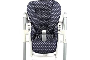 BAMBINIWELT BY RAFAEL K. Bambiniwelt Housse de rechange pour coussin de siège Peg Perego Prima Pappa Diner étoiles (étoiles marines)