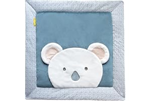 Doudou et Compagnie - Tapis d'Eveil Bébé - Yoca Le Koala - Bleu - 100 x 100 cm - Pour Bébé 0-6 Mois - Tapis Rembourré Confortable Adapté au Parc - Idée Cadeau De Naissance - Tapidou - DC3684