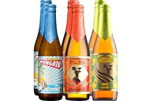 OLIGEI Exotisches Bier Paket Afrika mit 6 Bierflaschen - Kokosnuss-Bier + Maracuja-Bier + Ananas-Bier für Fruchtbier-Liebhaber, exotischen Biergenuss und als Bier-Geschenk