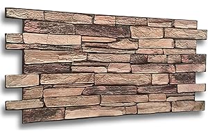 EURODECO | Panneaux muraux Décoratifs 3D 4 m² aspect pierre, 10 pièces, panneaux muraux, revêtement mural, panneaux de plafond, revêtement PVC, carrelage imitation tatouage mural
