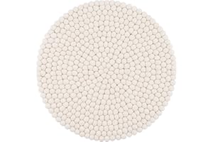 ‎MYFELT myfelt Filzkugel Sitzauflage Stuhlauflage - Linéa - Ø 36 cm, weiß